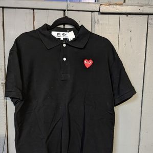 NWT Black Polo Comme de Garçon Play